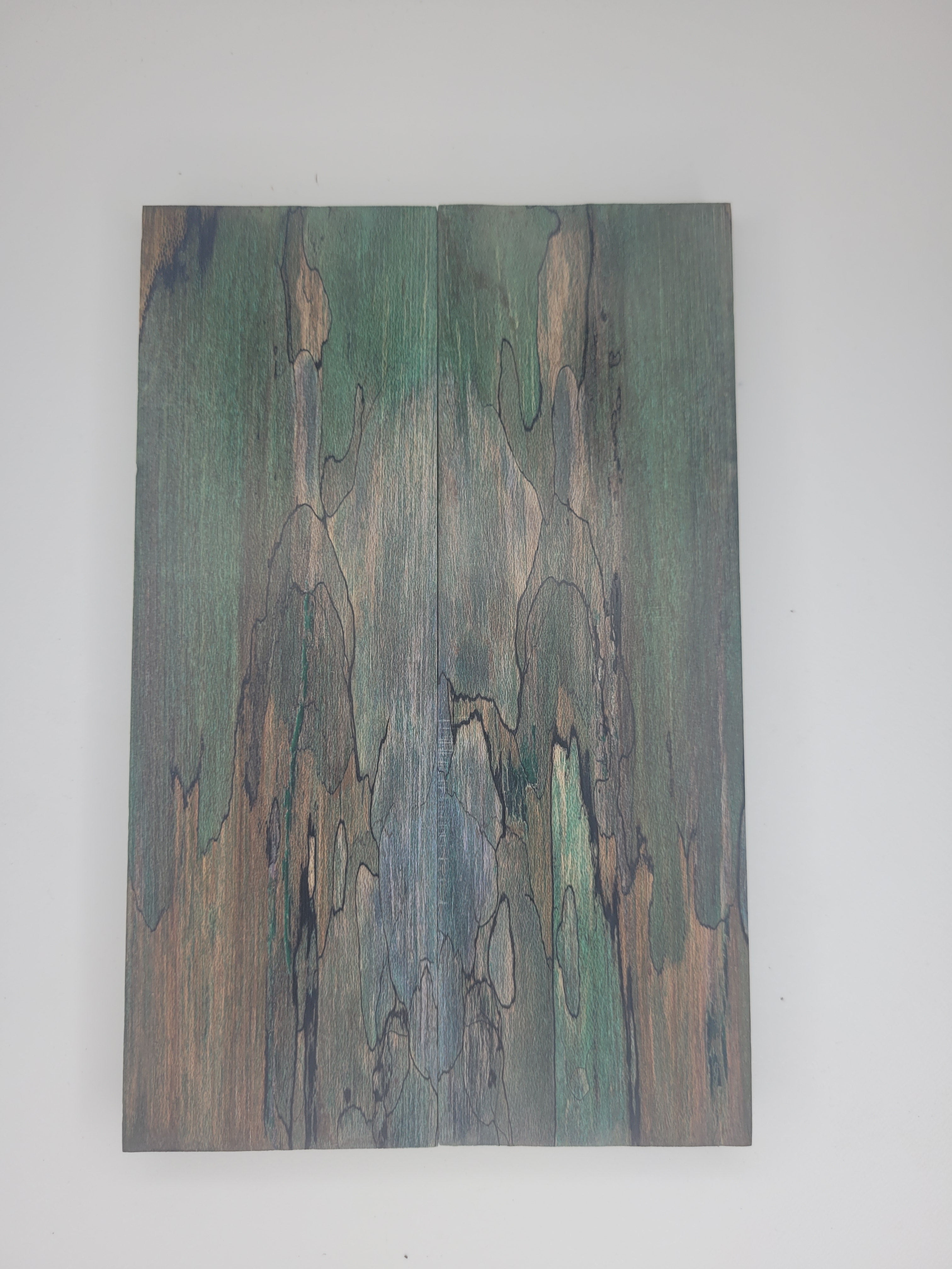 Spalted Maple - green & purple dyed