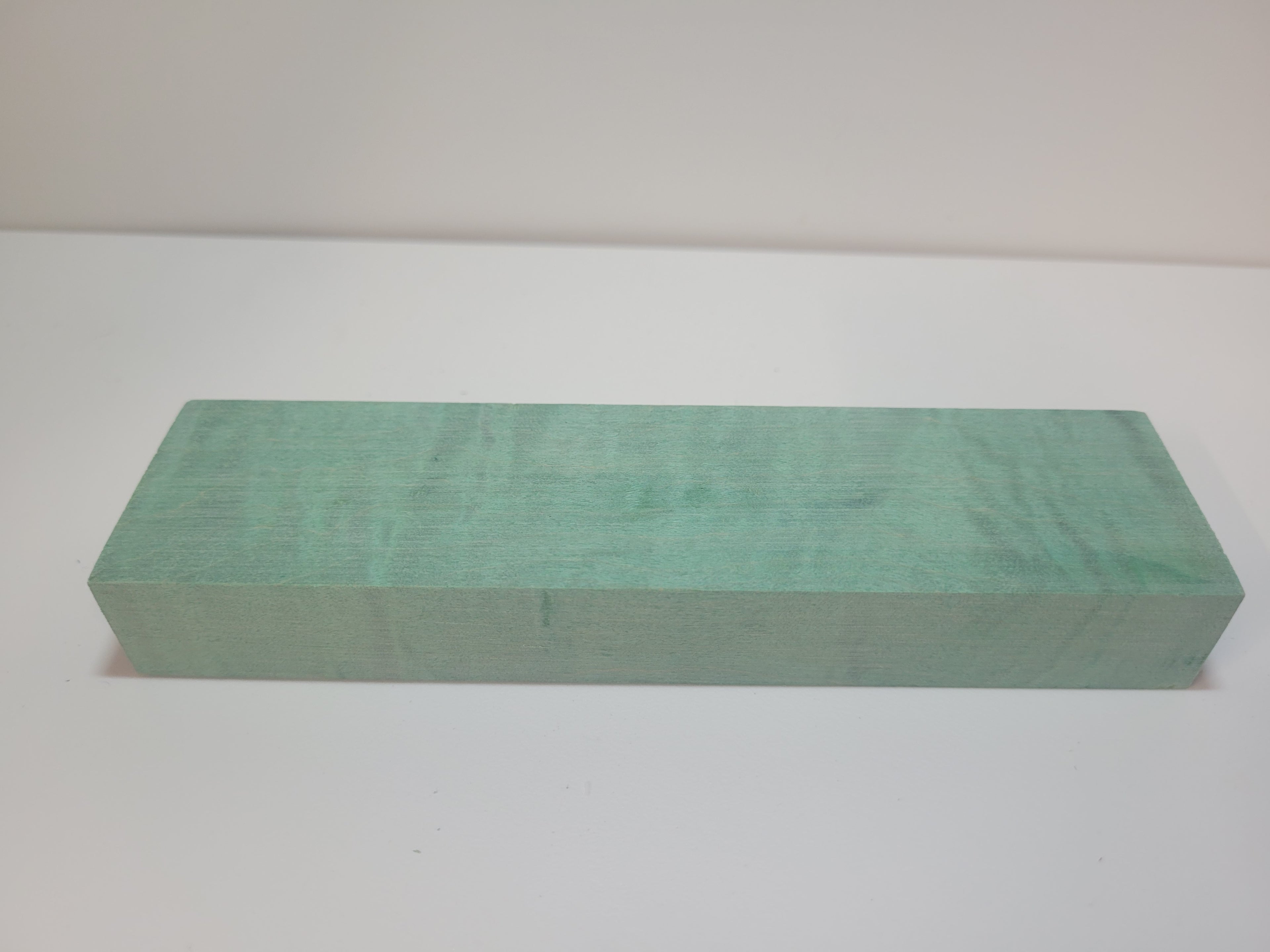 Green dyed Curly Maple ‐ stabilized