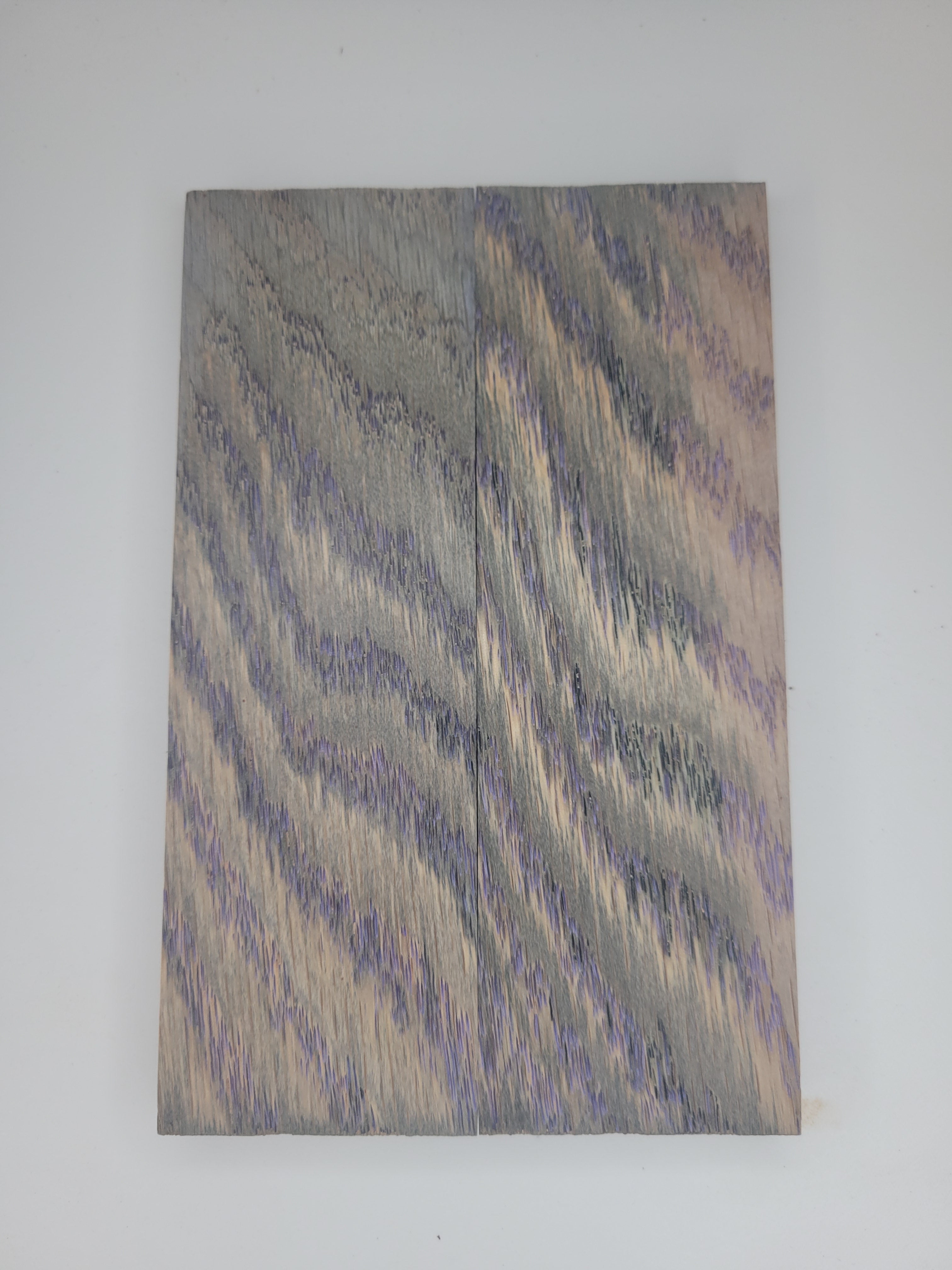 Quarter Sawn white oak - stabilized  - purple and black dyed scale
