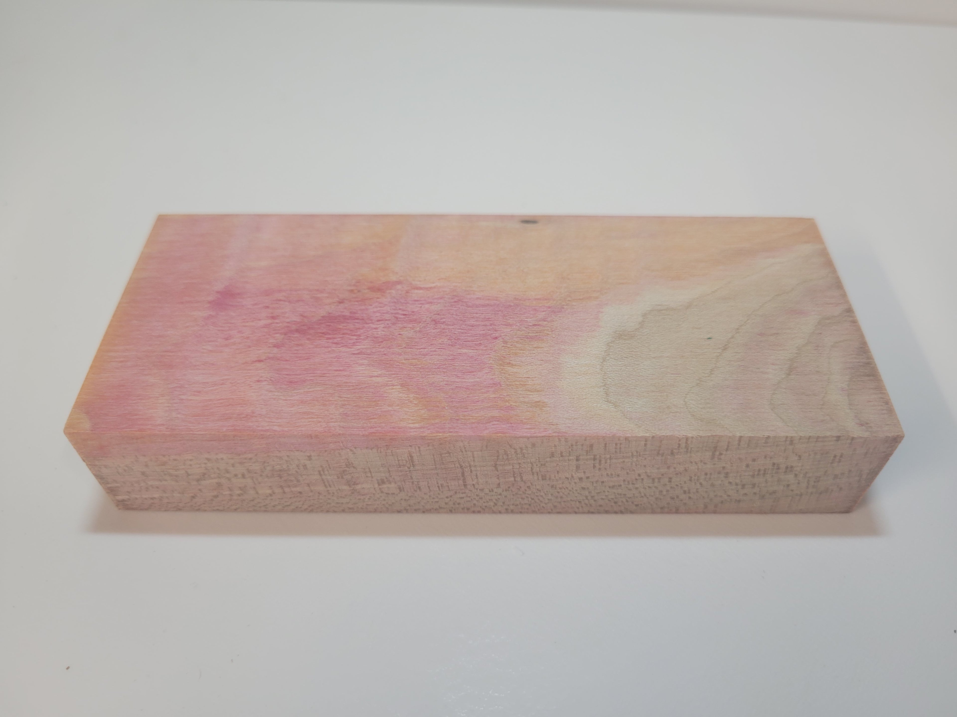 Red and orange dyed Maple - stabilized